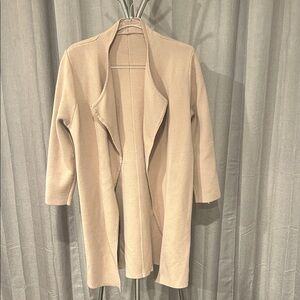 Chicwish Beige Open-Front Long Coat